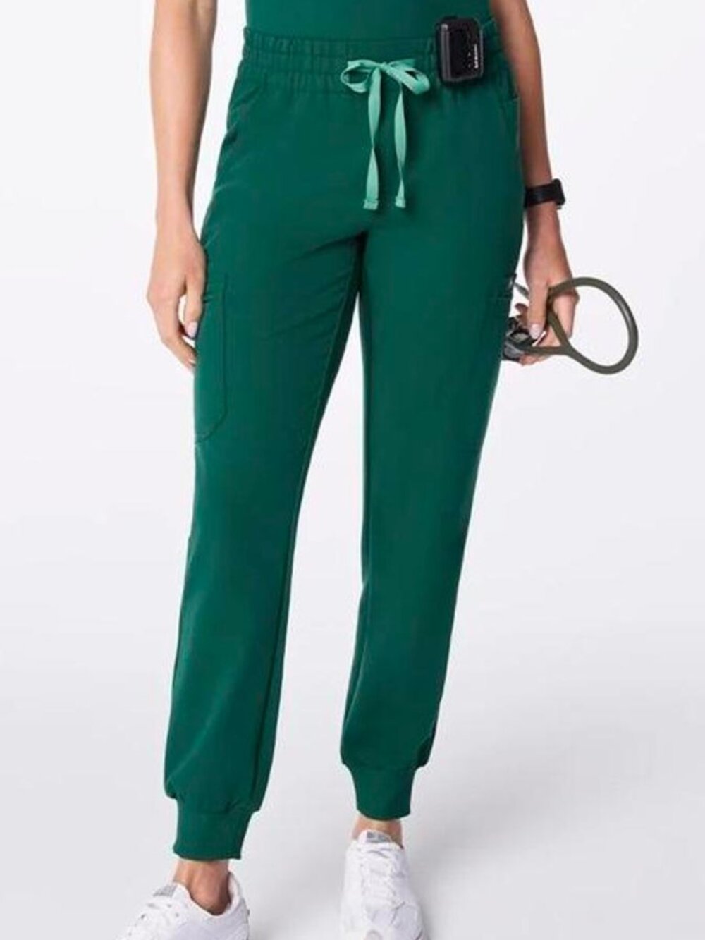 Zamora Petite Jogger Scrub Pants, Hunter Green, XS Petite